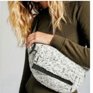 NWT Free People Cozy Up Faux Fur Sling Bag (Green)